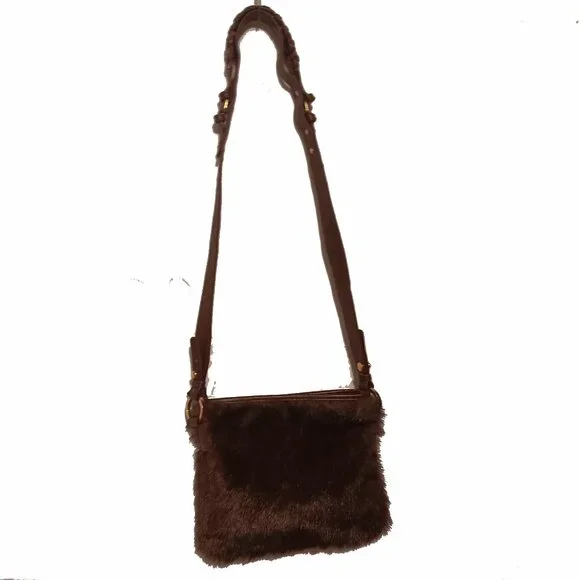 Tiannl Small Brown Fur Purse - Picture 2 of 12